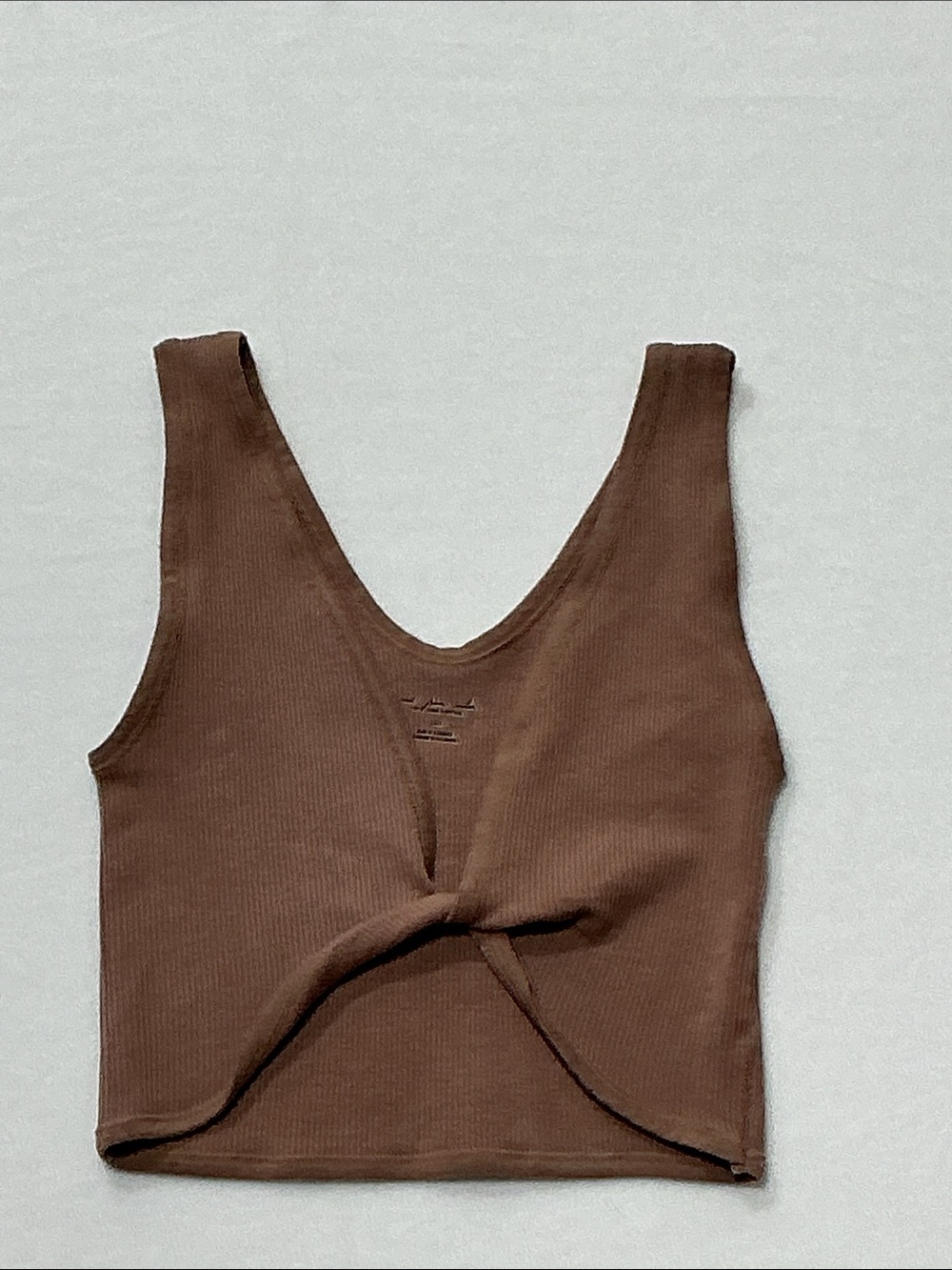 Urban Outfitters Out From Under Brown Twist-Front Ribbed Crop Top XS/S